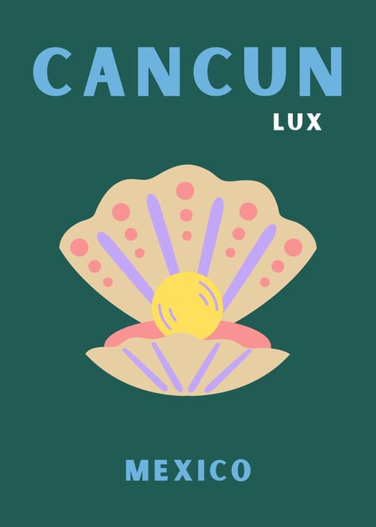 Cancun Lux Travel Poster