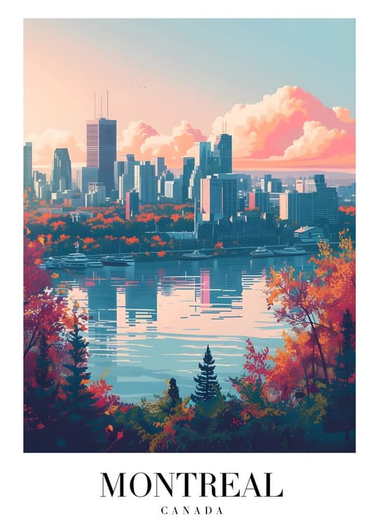 Montreal Skyline at Sunset