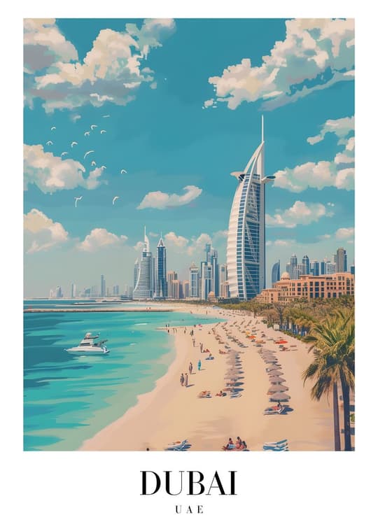 Dubai Beach & Skyline