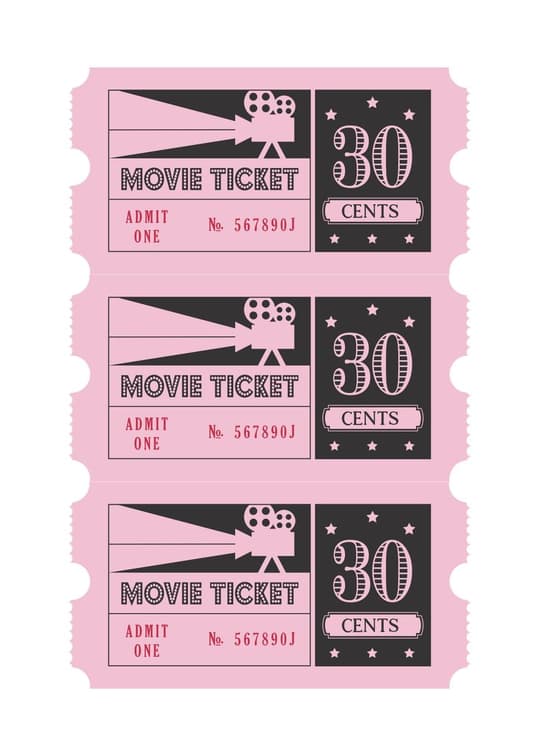Vintage Movie Tickets