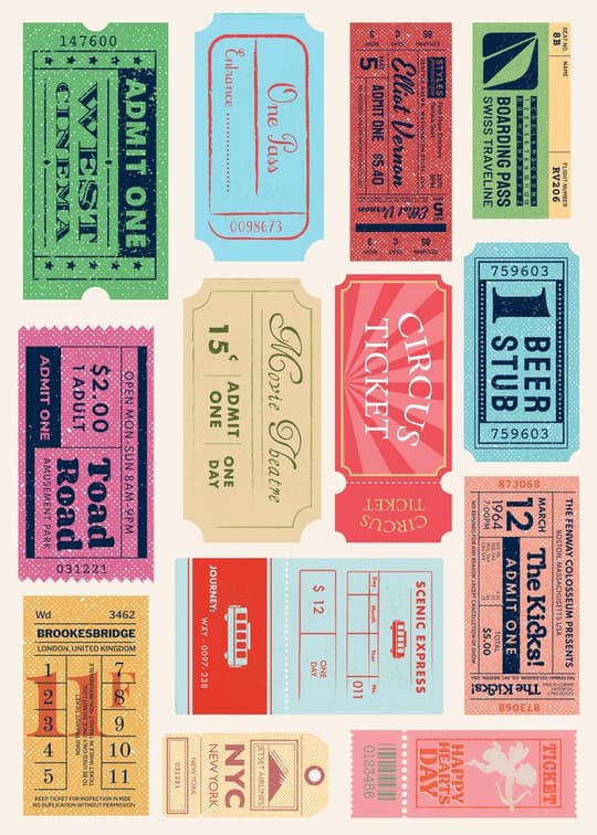 Vintage Ticket & Label Collection