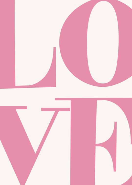 LOVE Typography Art