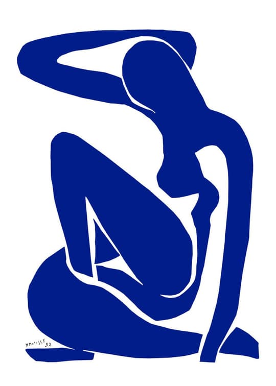 Blue Seated Figure