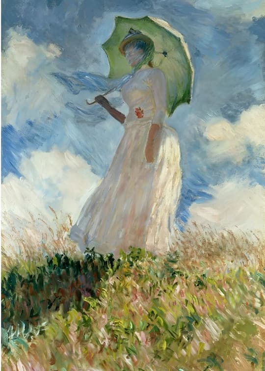 Woman with Green Parasol
