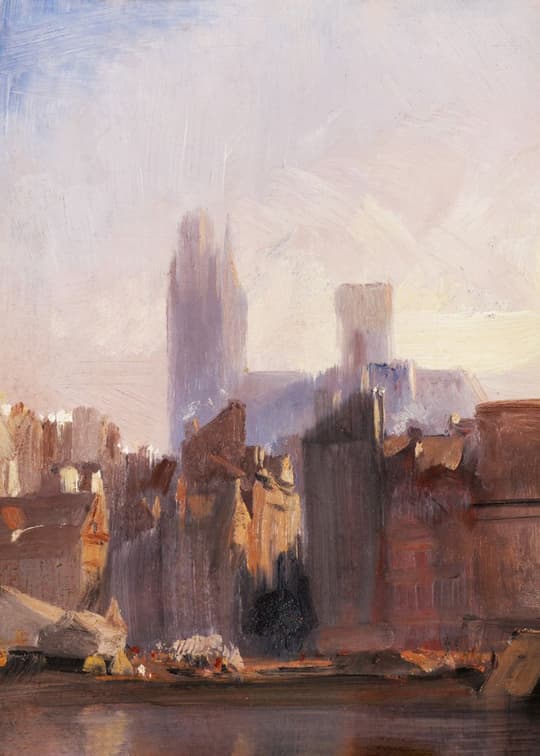 Urban Waterfront at Dawn