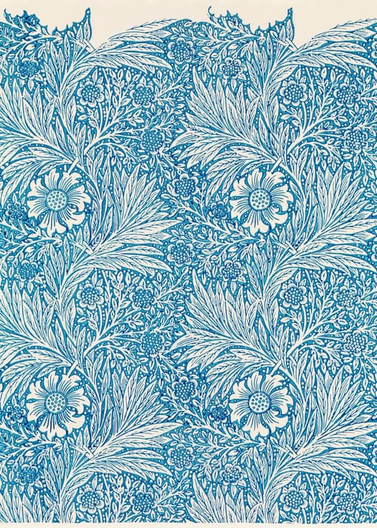 Blue Floral Damask