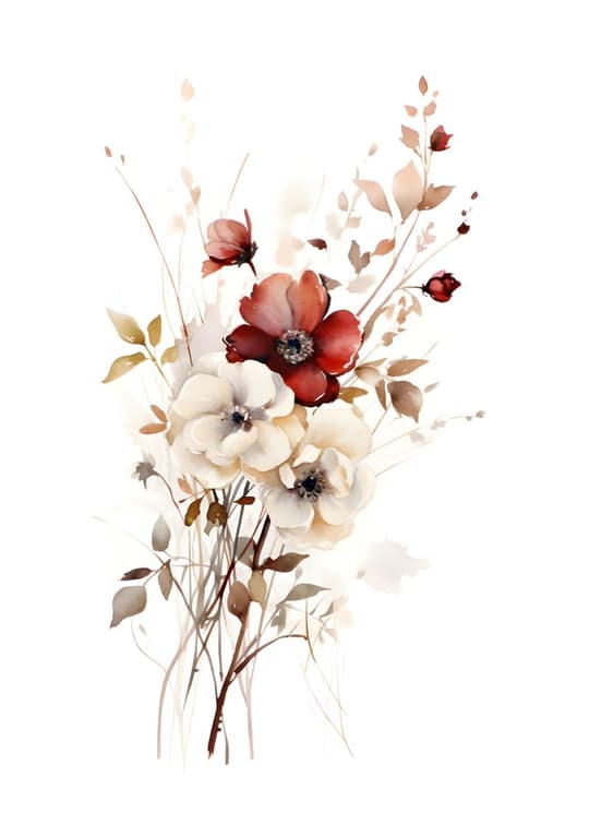 Crimson & Cream Bloom