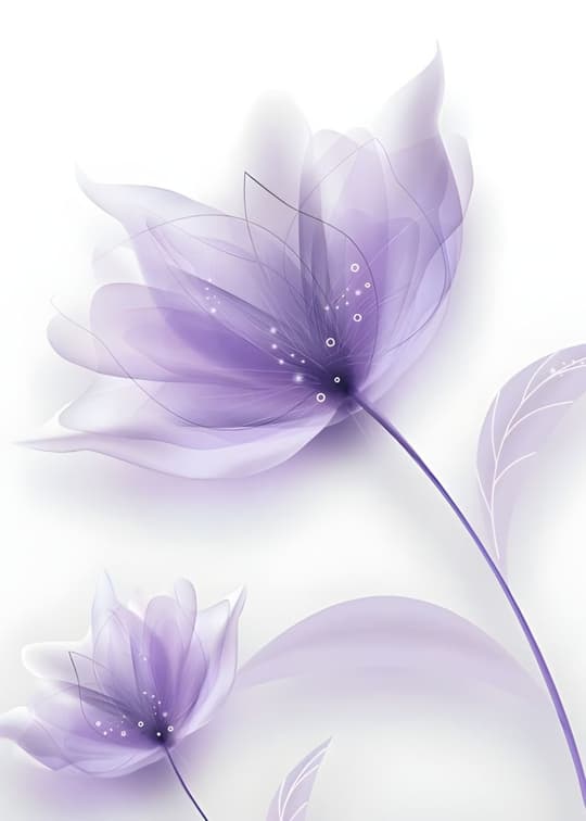Abstract Purple Flowers