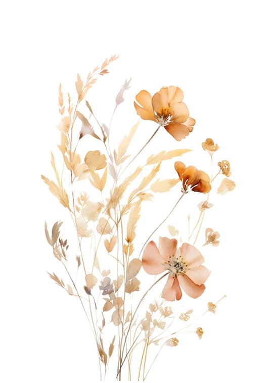 Pressed Wildflower Study