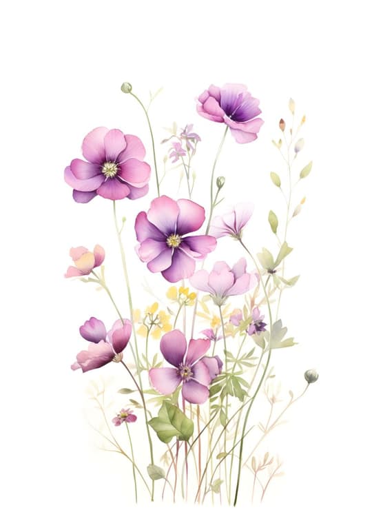 Delicate Cosmos Blooms