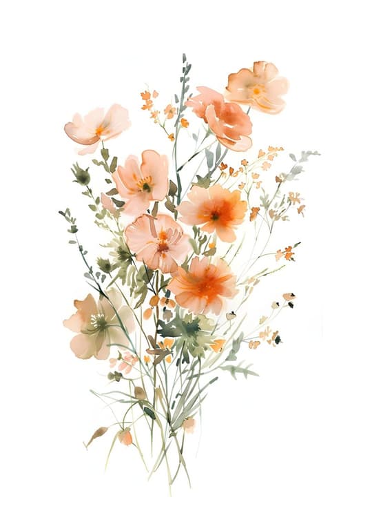 Peachy Garden Blooms