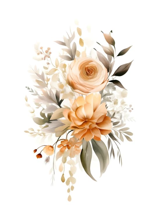 Peach Bloom Floral Arrangement
