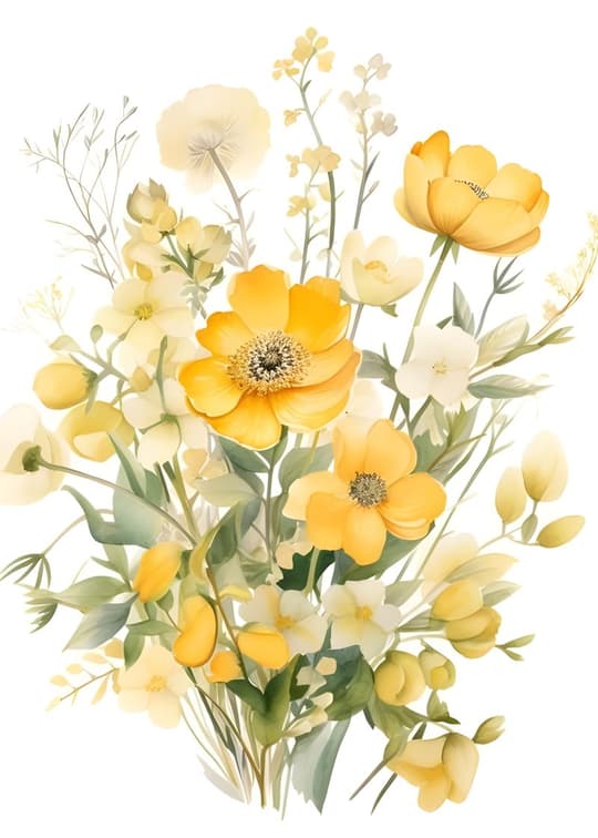 Soft Yellow Florals Bouquet