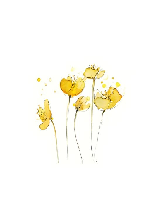 Golden Tulips in Bloom