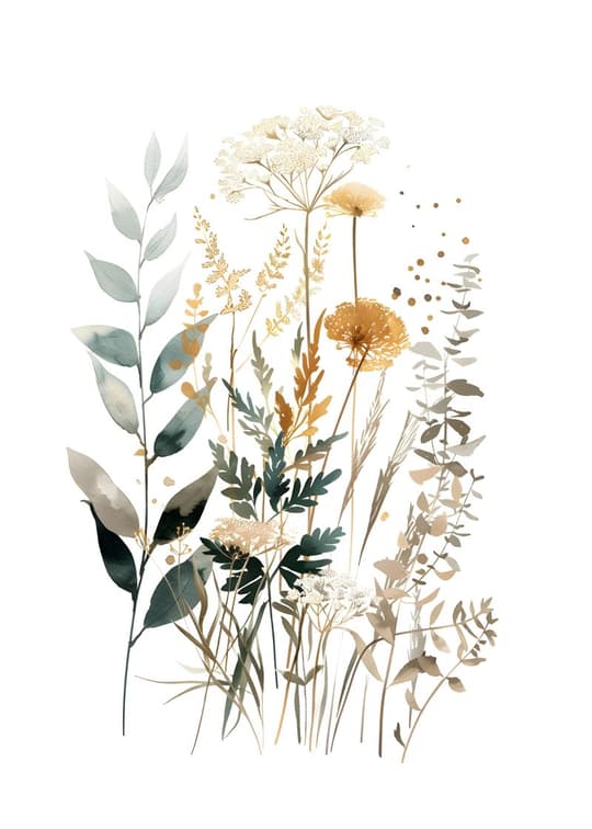 Botanical Wildflowers & Foliage