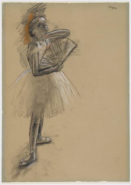 Dancer with a Fan, by Edgar Degas, ca. 1880