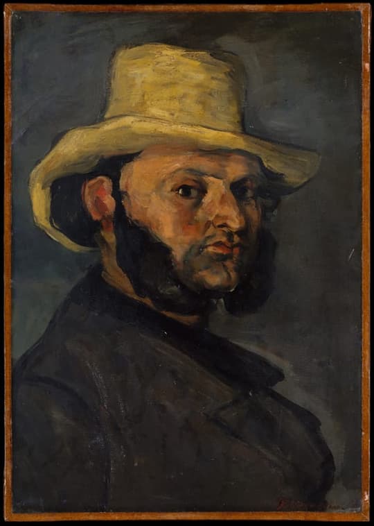 Gustave Boyer (b. 1840) in a Straw Hat, by Paul Cézanne, 1870–71