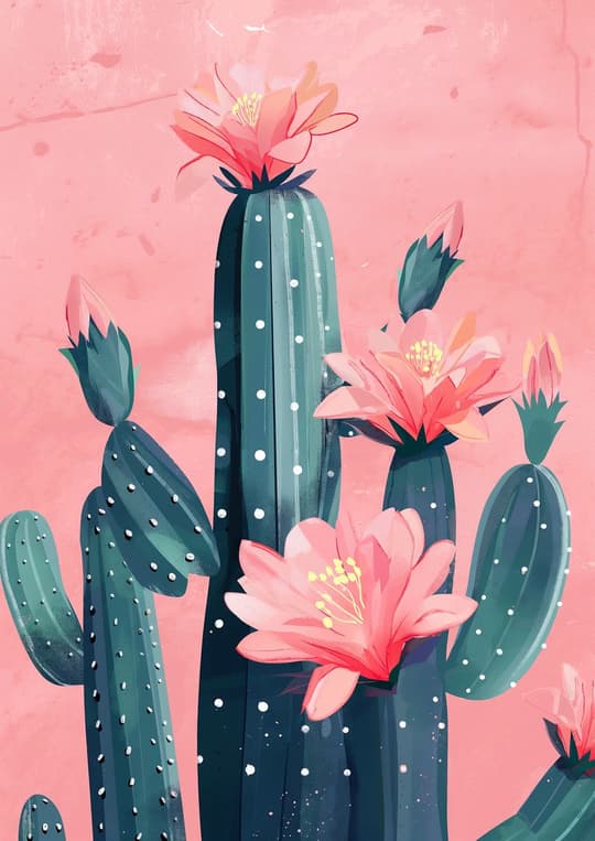 Blooming Desert Cactus