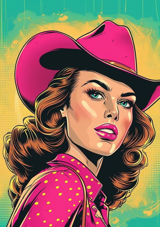 Retro Cowgirl Portrait
