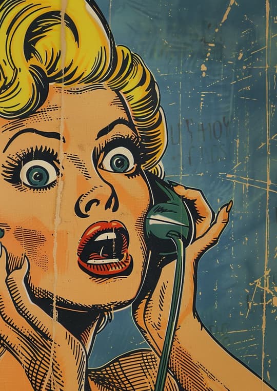 Vintage Pop Art Portrait