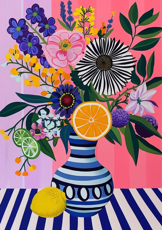 Citrus & Blooms Floral Arrangement
