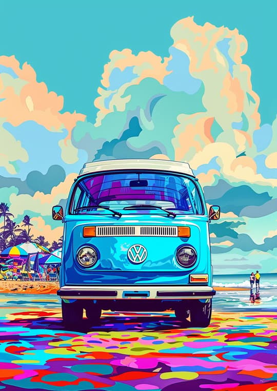 Retro Beach Van