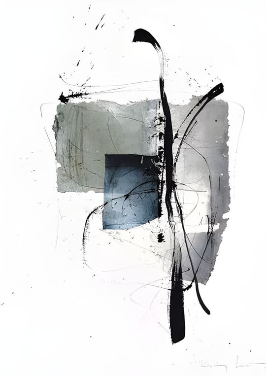 Abstract Composition in Blue