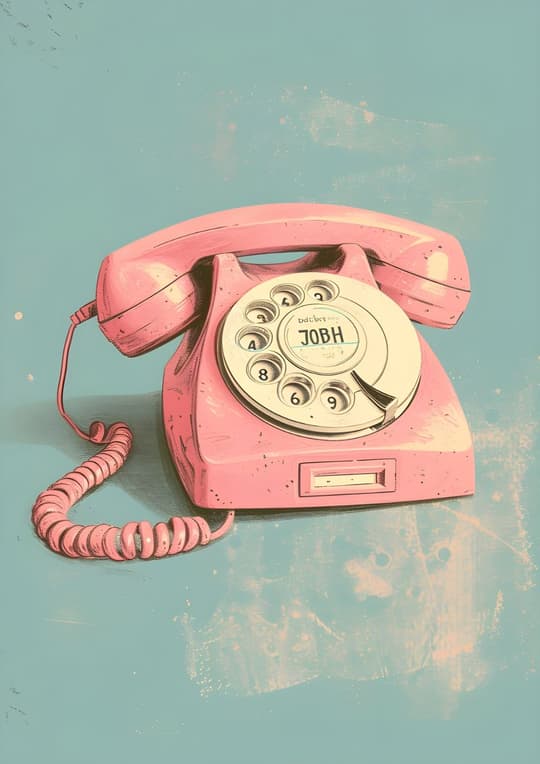 Pink Retro Rotary Phone