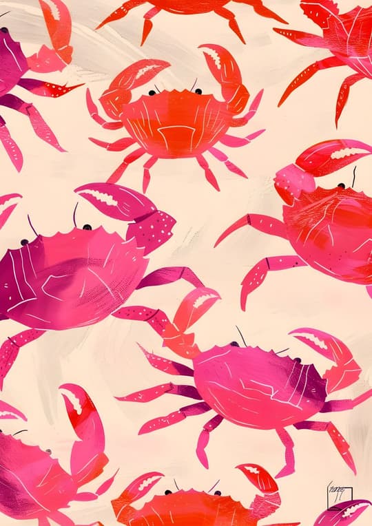 Vibrant Crabs Pattern