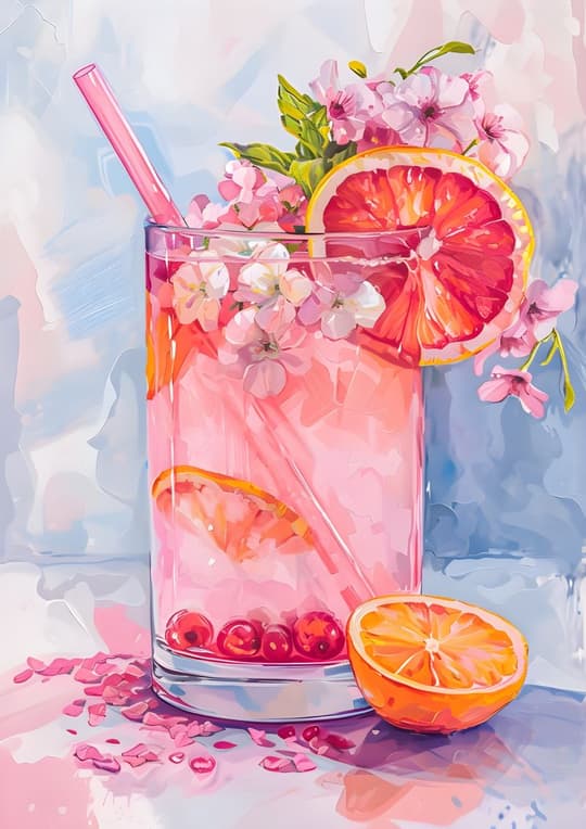 Floral Citrus Cocktail
