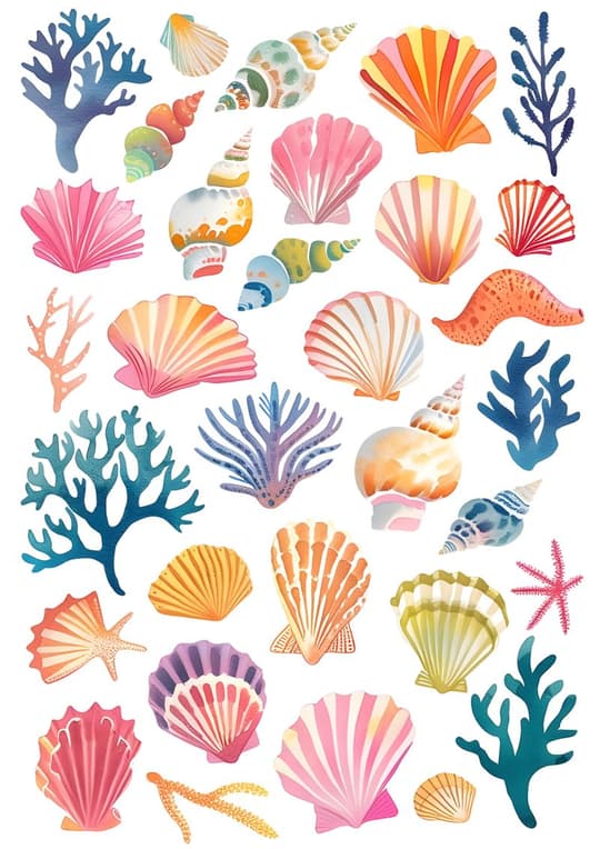 Seashells & Coral Garden