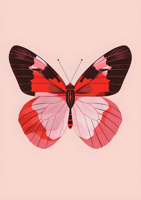 Red & Black Butterfly