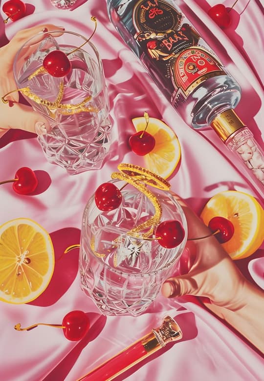 Luxury Cocktail Composition