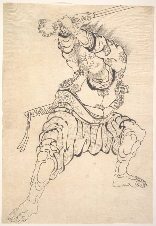 A Warrior, by Katsushika Hokusai