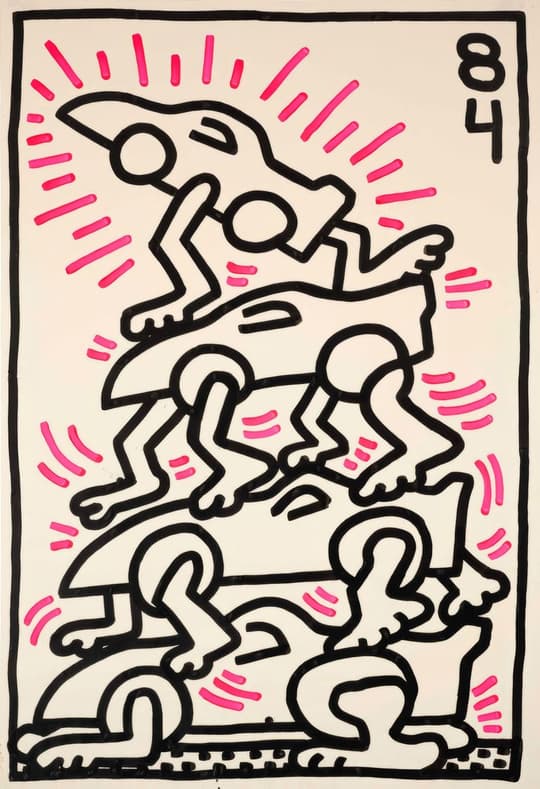 Stacked Figures with Pink Energy