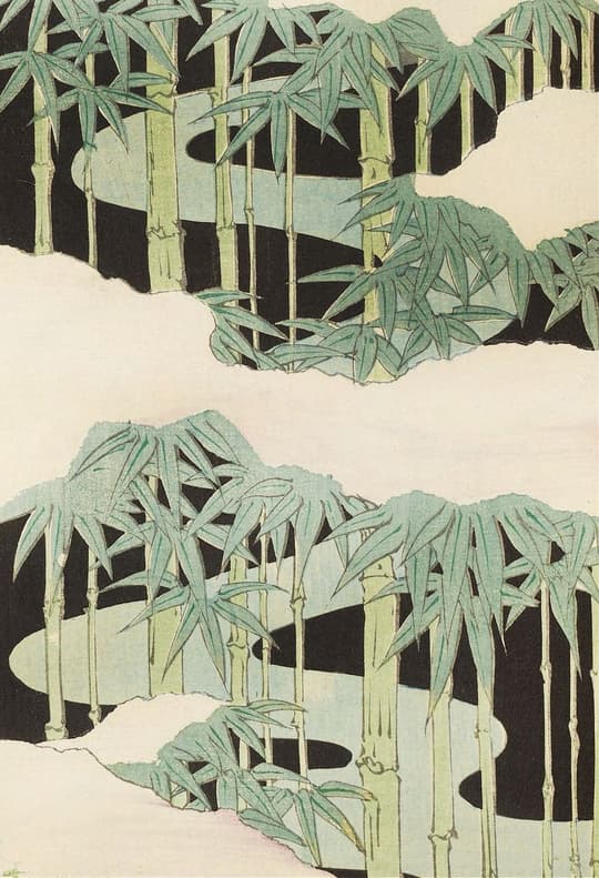 Bamboo Grove in Snow