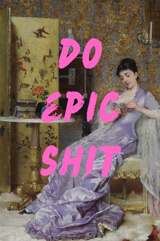 Woman in Lavender Dress
