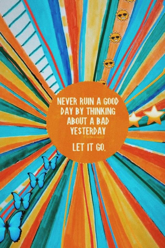 Let It Go - Motivational Sunburst