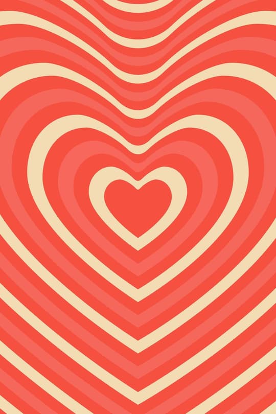 Retro Concentric Hearts