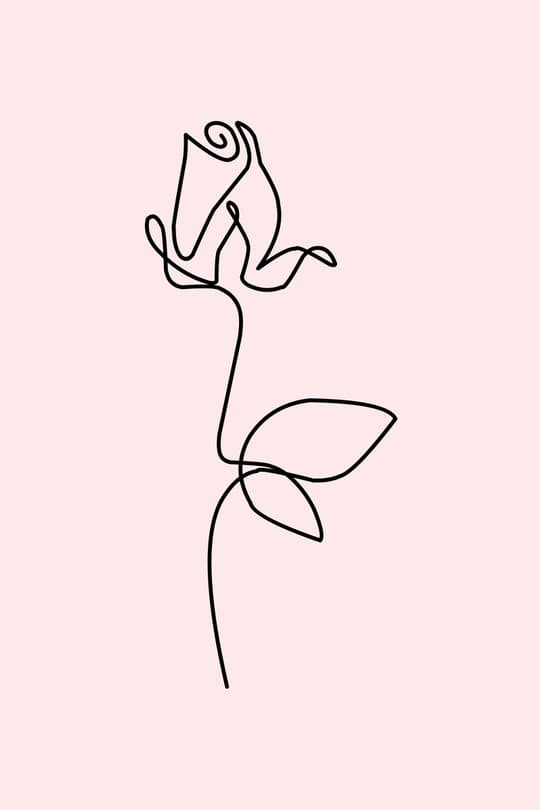 Minimalist Rose Line