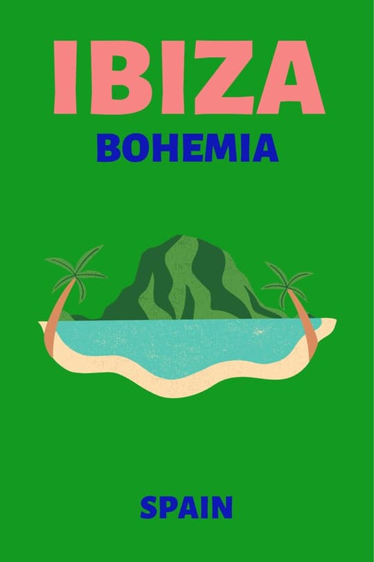 Ibiza Bohemia Spain Travel Poster