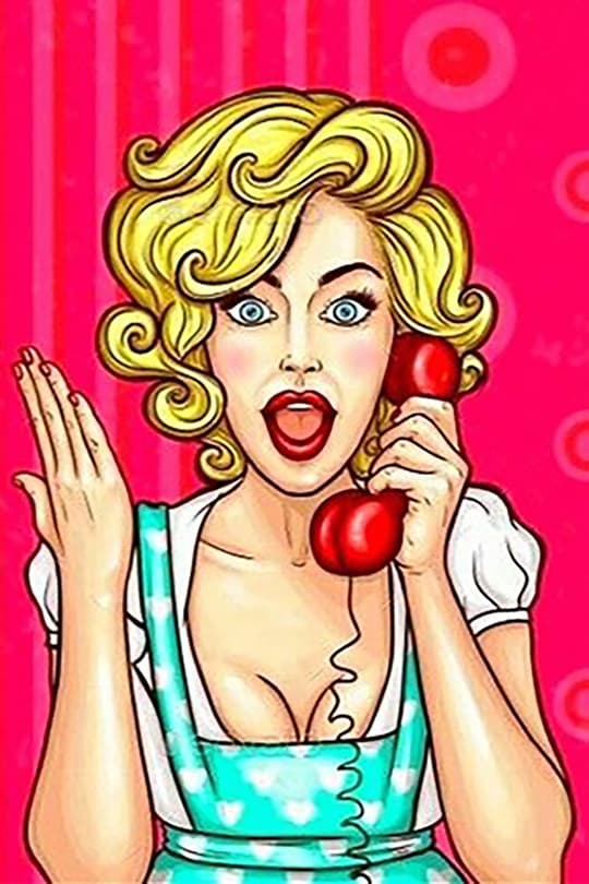 Retro Pop Art Phone Call