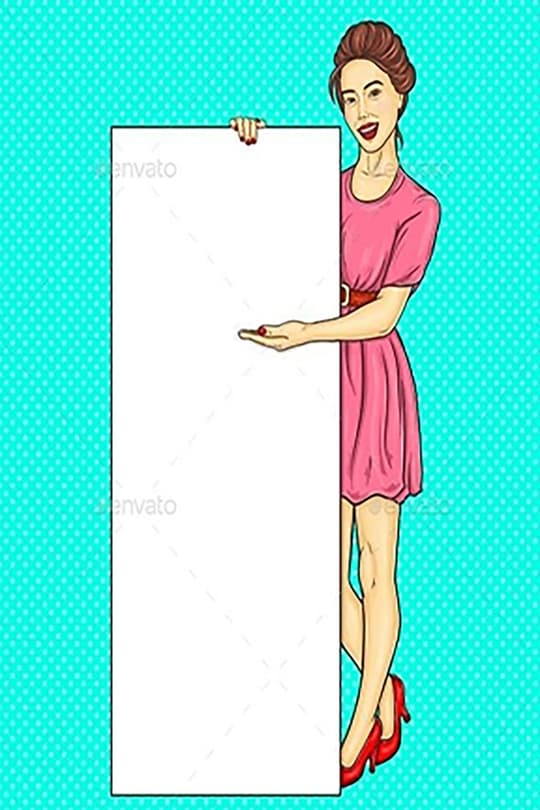 Woman with Sign