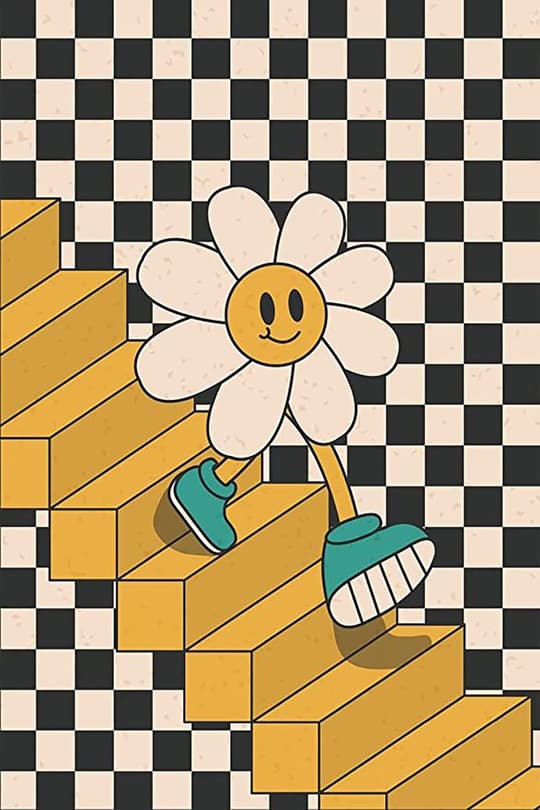 Flower on Stairs