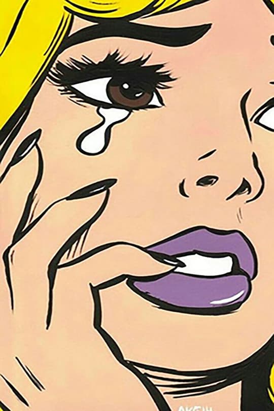 Woman with Purple Lips