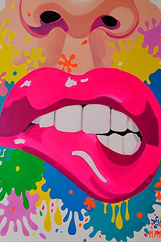 Vibrant Pop Art Lips