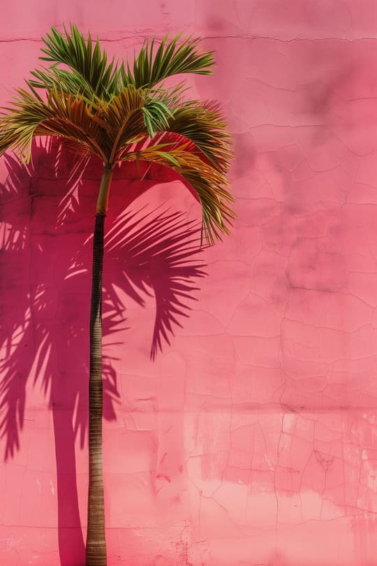 Pink Palm Shadow