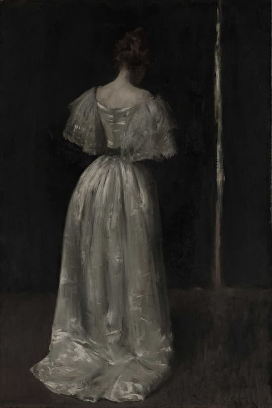 Woman in White Gown