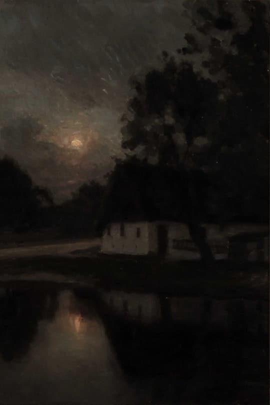 Moonlit Landscape with Building