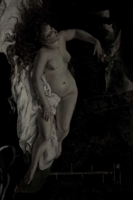 Nude with Drapery and Cherub